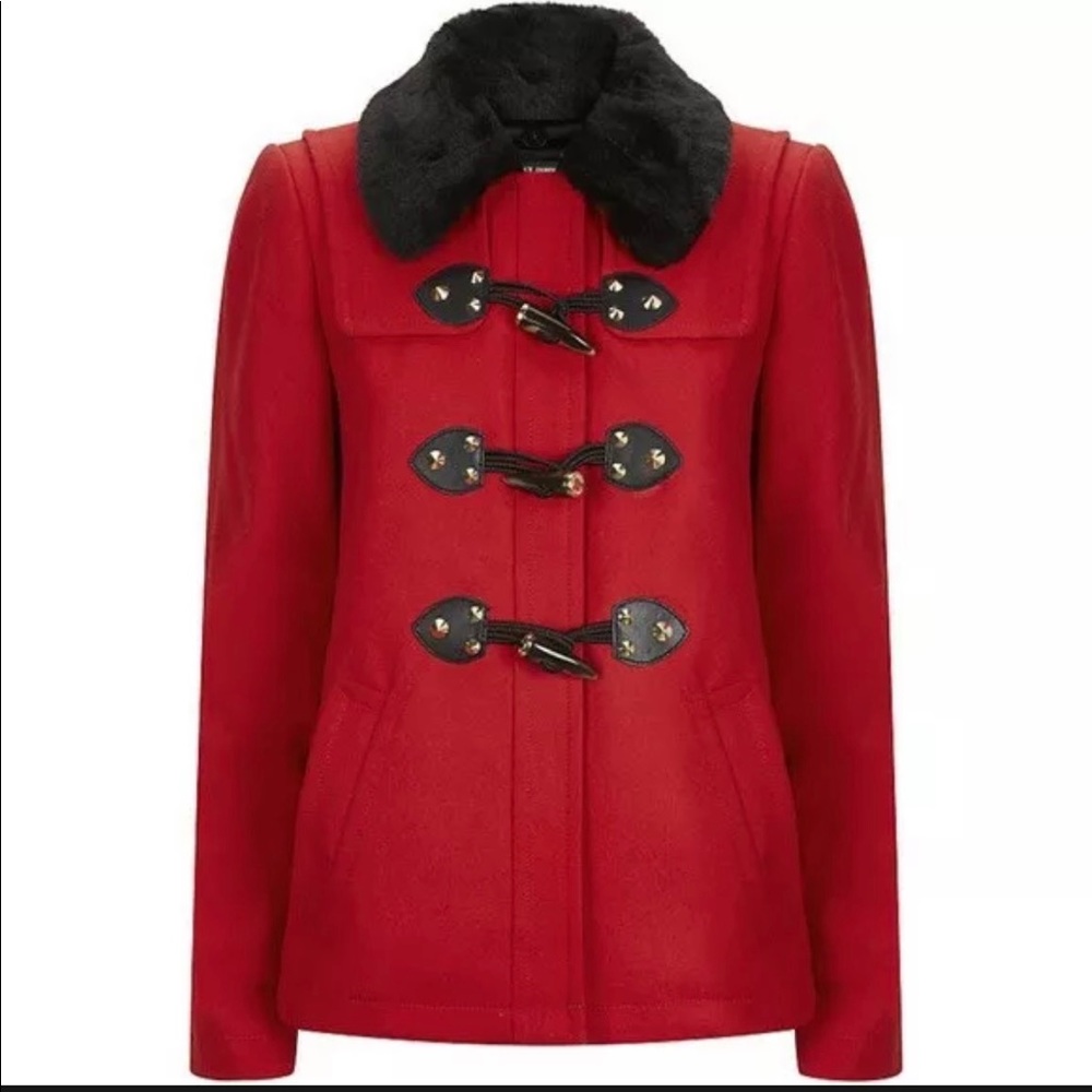 Authentic Juicy Couture Women's Red Toggle Coat